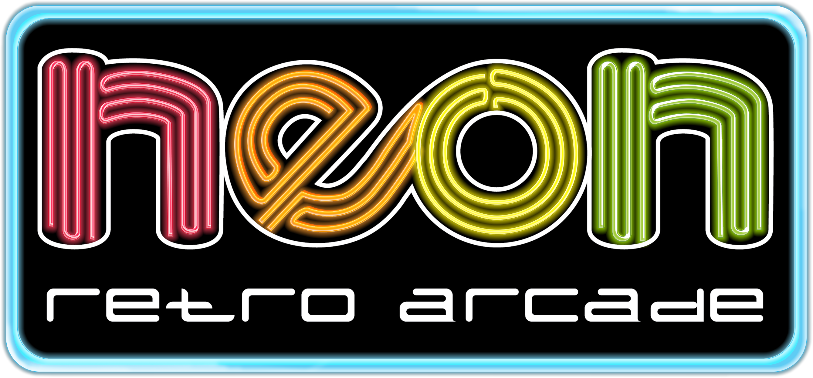 Neon Retro Arcade Logo